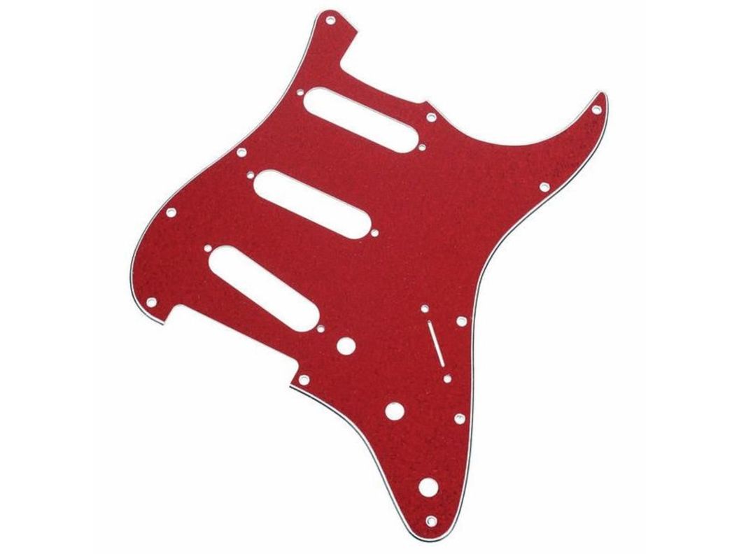 Pickguard para Guitarra Eléctrica Strato Strat - red sparkle-3