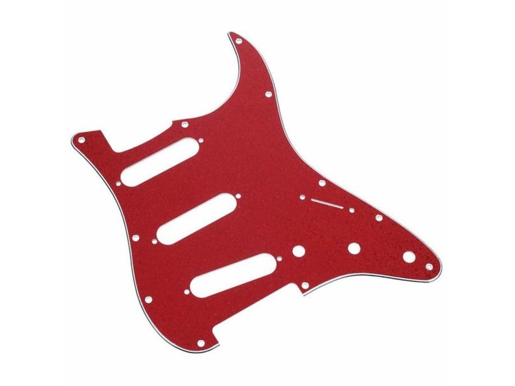 Pickguard para Guitarra Eléctrica Strato Strat - red sparkle-4