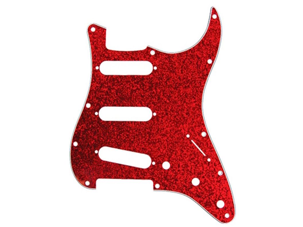 Pickguard para Guitarra Eléctrica Strato Strat - red sparkle-6