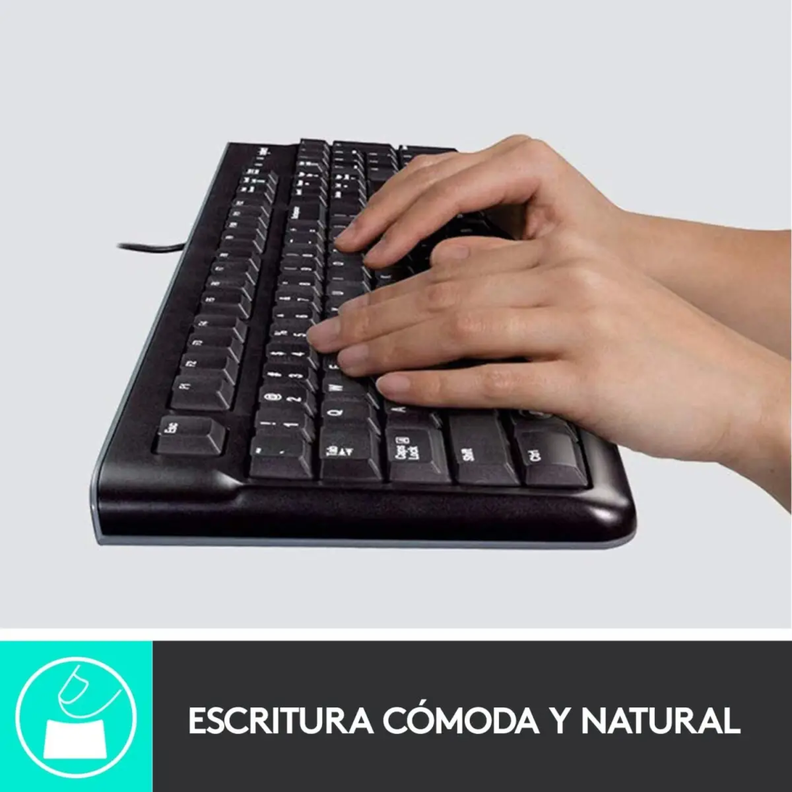Combo de Teclado y Mouse MK120 USB Negro-1