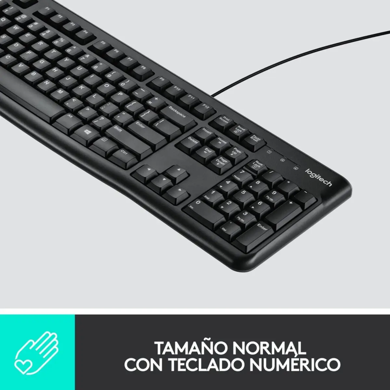 Combo de Teclado y Mouse MK120 USB Negro-3