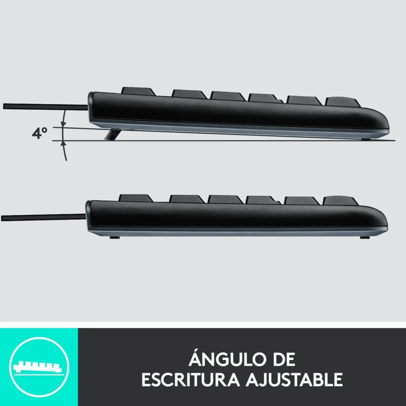 Combo de Teclado y Mouse MK120 USB Negro-6