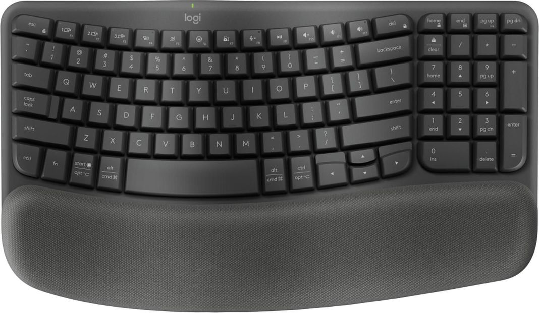 Teclado Wave Keys RF Inalámbrico + Bluetooth QWERTY Español Grafito-0