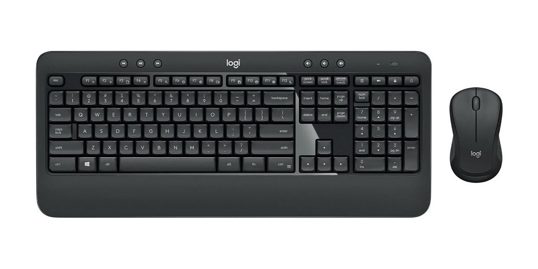 Kit Teclado y Mouse Advanced RF inalámbrico Negro, Blanco-0