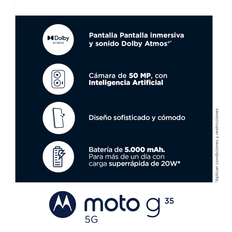 Celular Motorola G35 5G 4 GB 128 GB Negro-1
