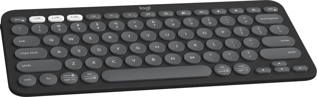Teclado Pebble Keys 2 K380s RF Inalámbrico + Bluetooth QWERTY Grafito-2
