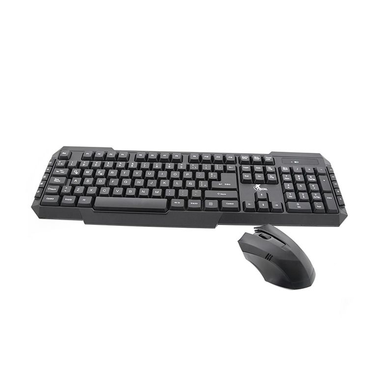 Kit Teclado y Mouse RF inalámbrico QWERTY Español Negro-1