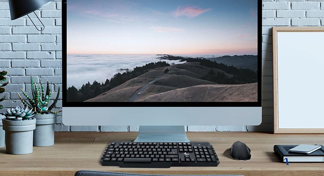Kit Teclado y Mouse RF inalámbrico QWERTY Español Negro-2