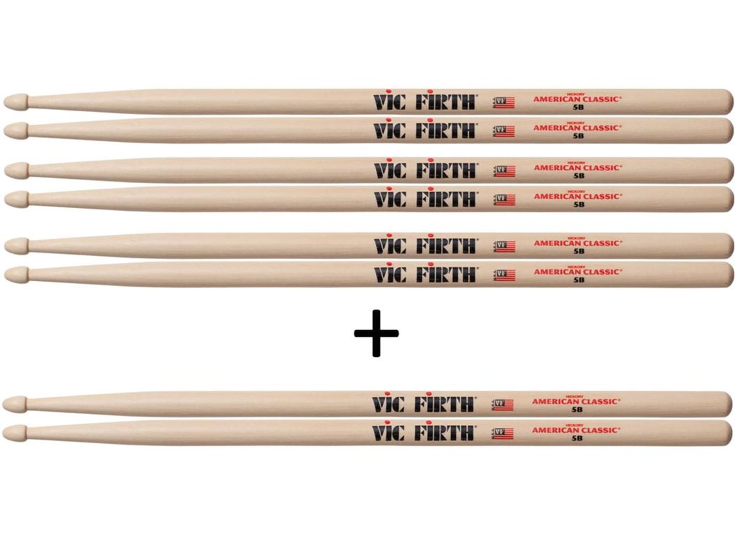 Baquetas Batería Pack 4 pares 5B Vic Firth-1