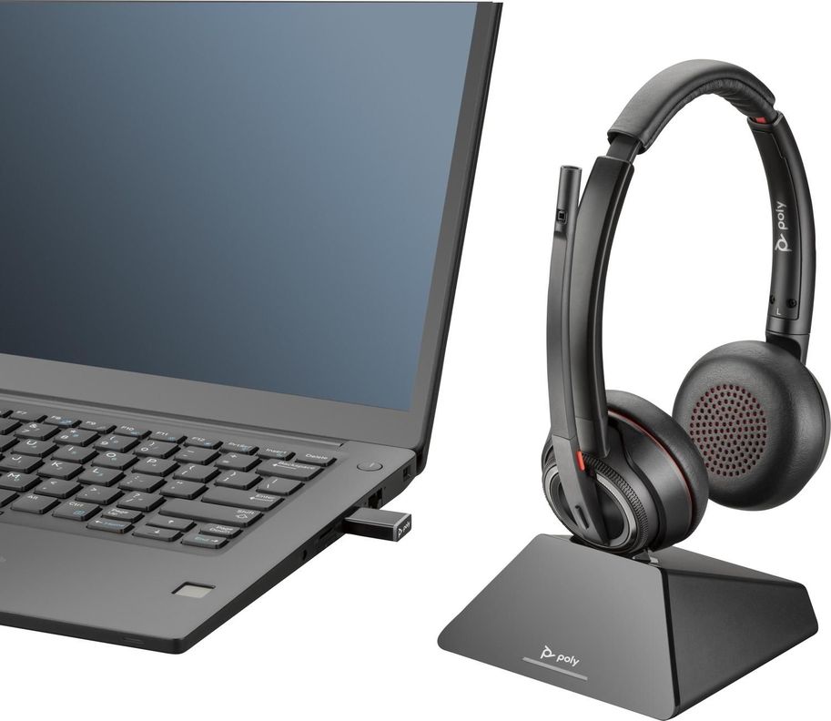 Auriculares On-Ear Inalámbrico Poly Savi 8220 UC Negro-2