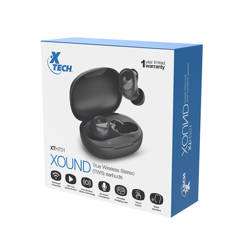 Audífonos In-ear c/Micrófono Xtech XTH-701 Inalámbrico Negro-6