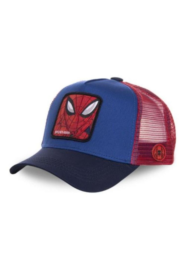 Gorro-jockey Visera Curva con Malla Diseño Spiderman-0