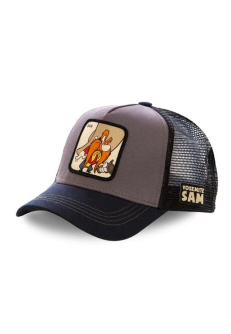 Gorro-jockey Visera Curva con Malla Diseño Sam Bigotes-0