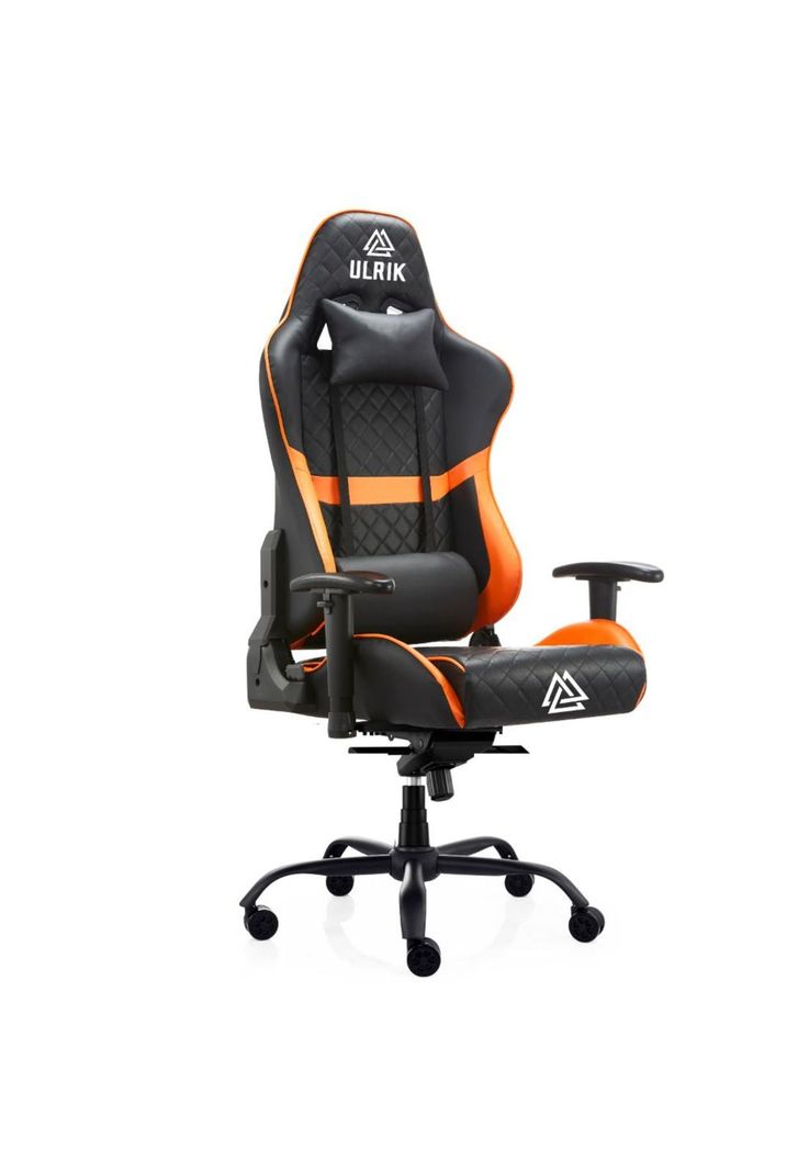 Silla Gamer de oficina Profesional Ulrik Pro XL Iron 4D Naranjo-0