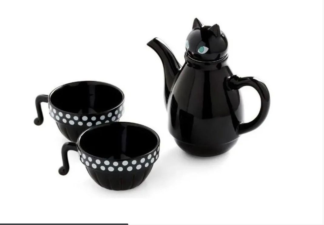 Set Tetera Gato Infusor + 2 Tazas Mug Gatos-4