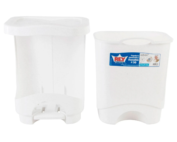 Basurero De Pedal Danubio 19 Litros Reyplast-1