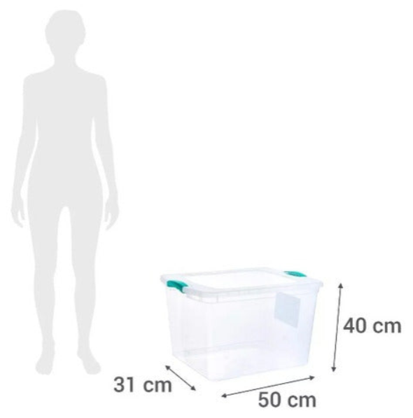 Caja Organizadora 45 Litros Transparente-1
