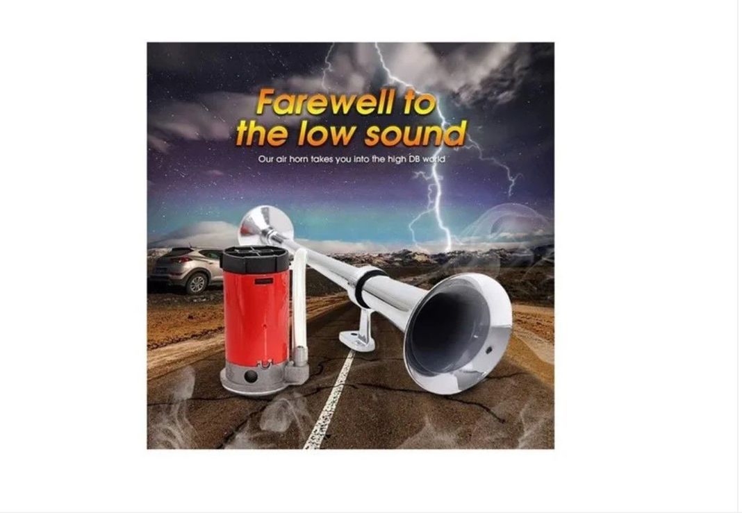 Bocina Electrica Trompeta Aire Comprimido Universal Auto 12v-7