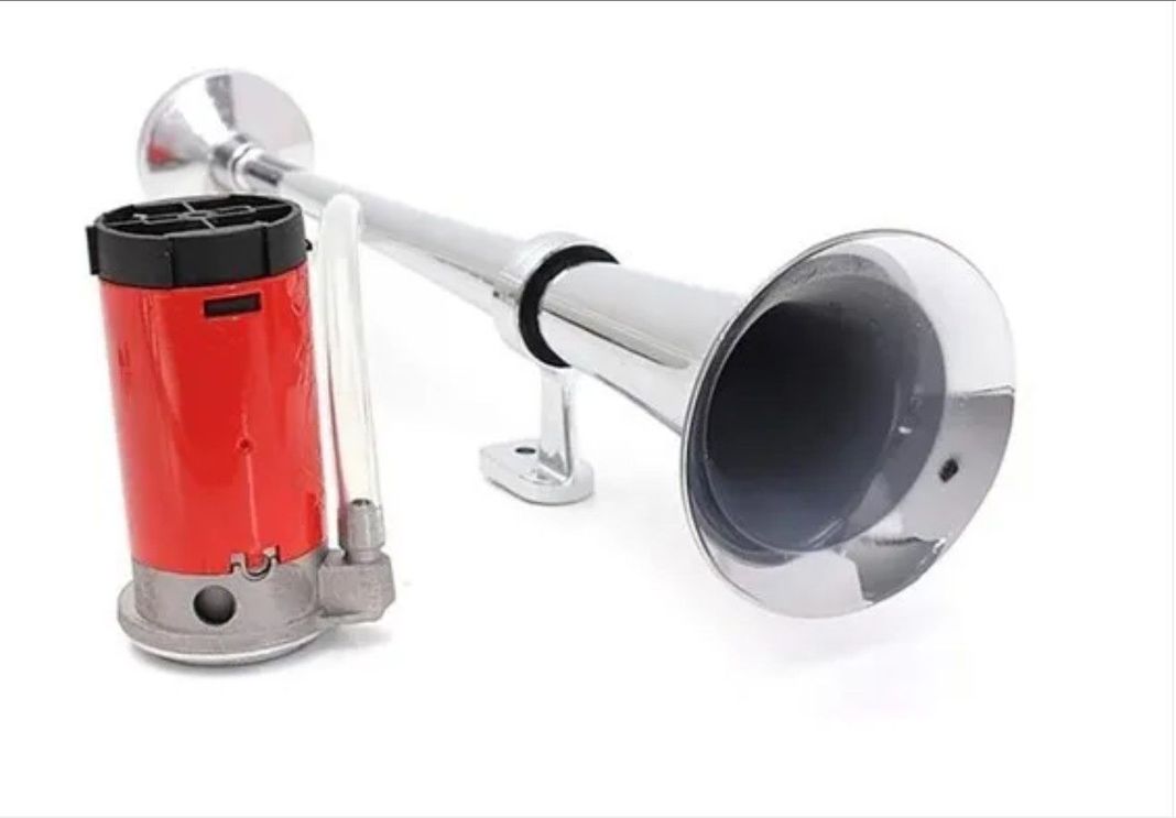 Bocina Electrica Trompeta Aire Comprimido Universal Auto 12v-0