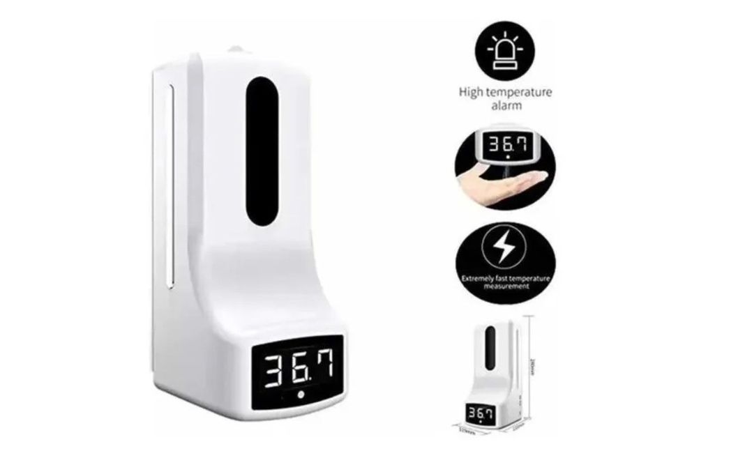 Termómetro Y Dispensador De Alcohol Gel Infrarrojo Digital -1