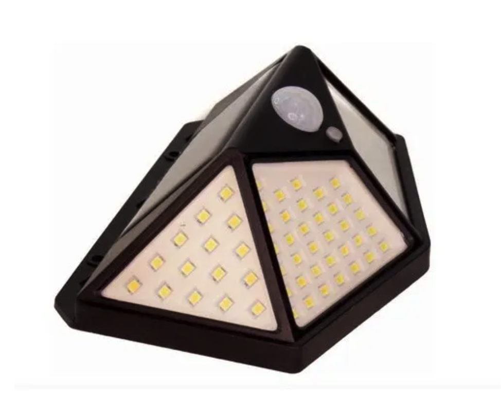 Foco Solar Led Exterior 100 Led Con Sensor De Movimiento -1