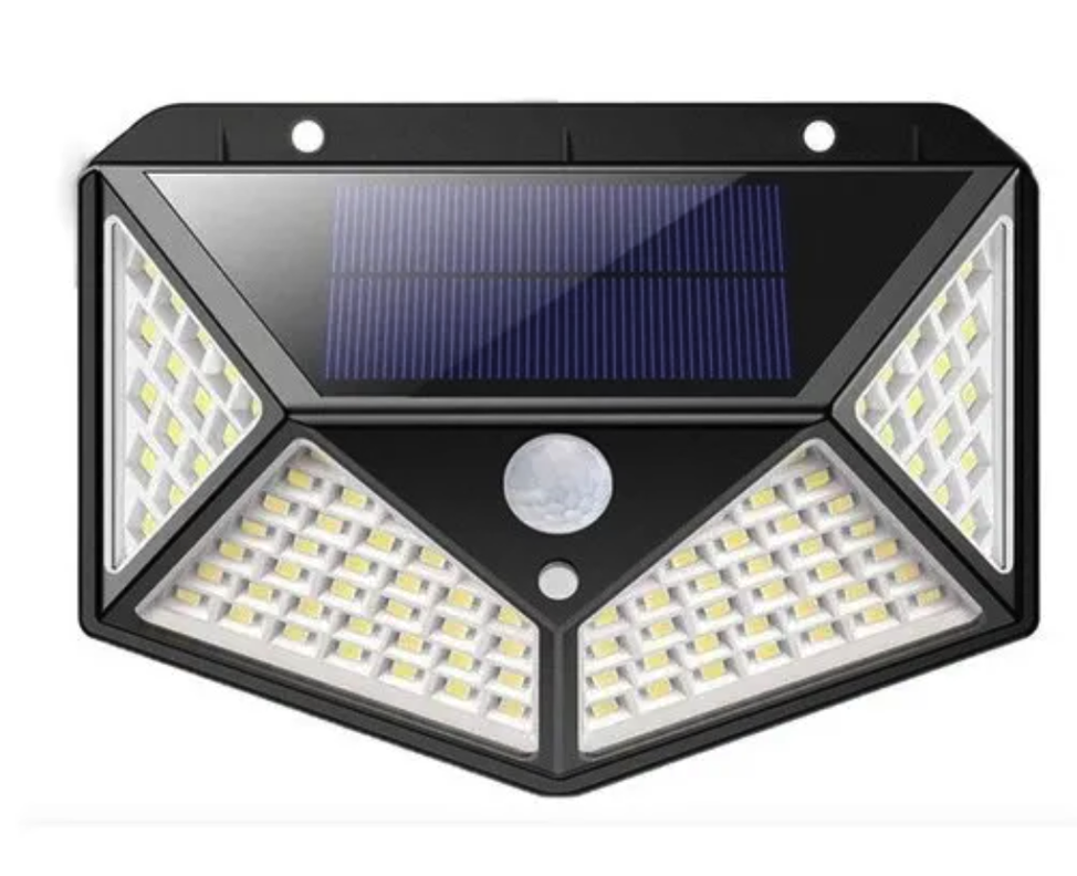 Foco Solar Led Exterior 100 Led Con Sensor De Movimiento -2