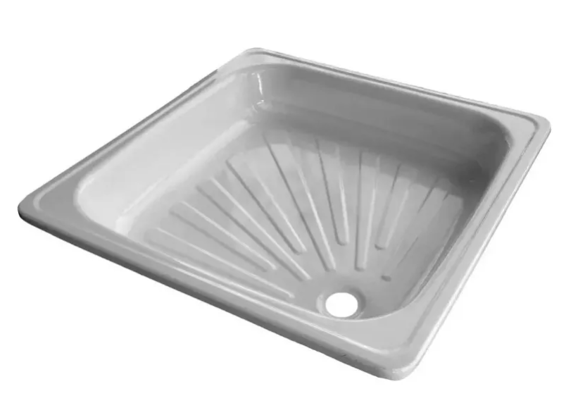 Receptaculo De Ducha Acero Esmaltado De 80x80 Cm-0