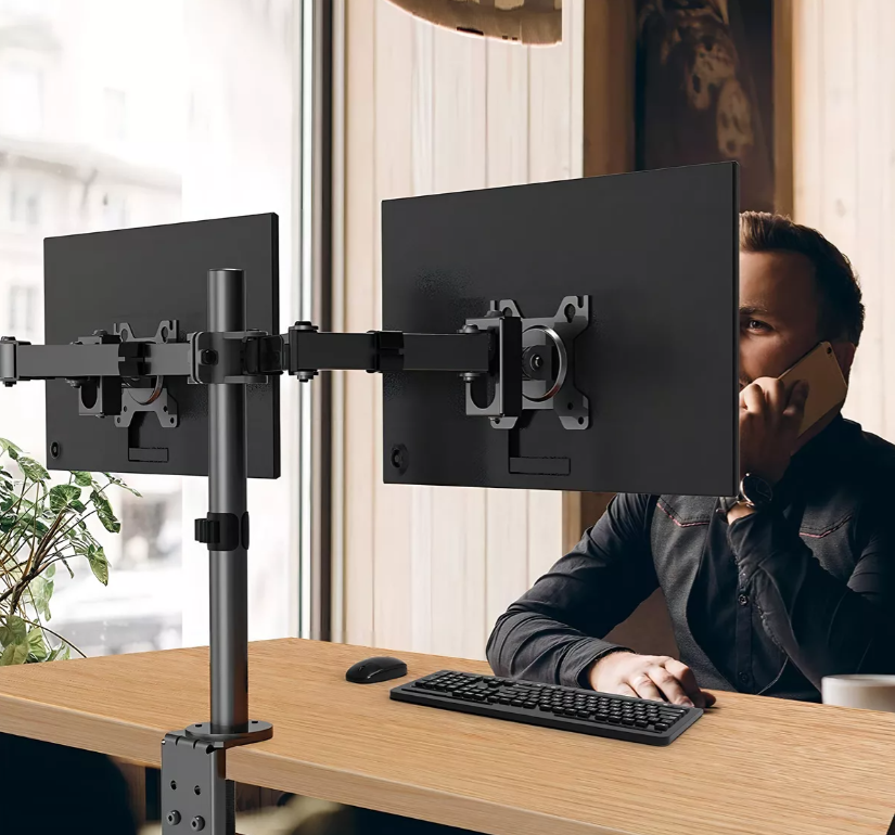 Soporte Monitor Doble Ds0024 Base Monitor Tv Ajustable-2