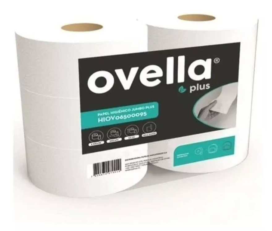 Papel Higiénico Industrial Pack 6 Rollos 300 Mts Cu – Ovella-0