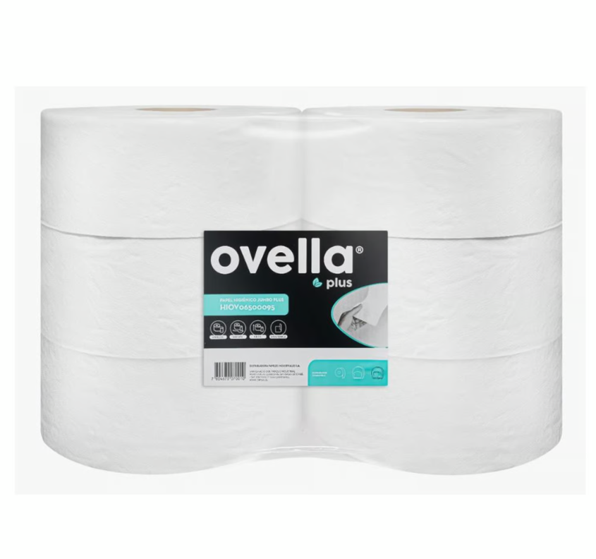 Papel Higiénico Industrial Pack 6 Rollos 300 Mts Cu – Ovella-1