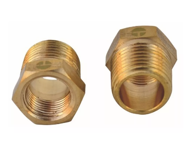 Pack 2 Bushing - Niple Laton 1/2 He X 3/8 Hi - Taumm-1