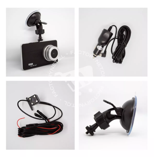Cámara Seguridad 1080p Automóvil Hd Dash Cam Y Reversa-1