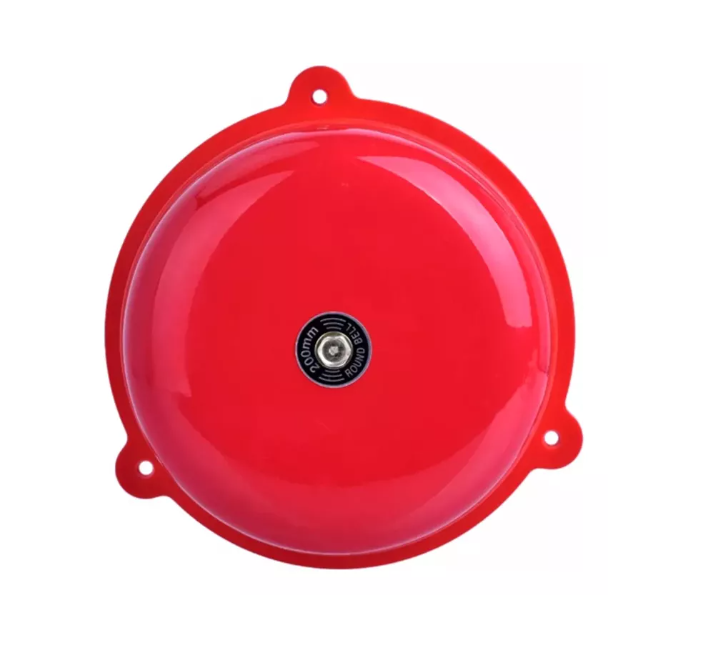 Timbre Campana Alarma 8 220 Vac Metal Rojo Escuela Incendio-0