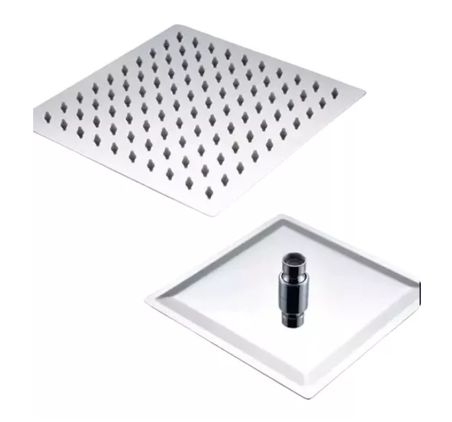 Plato Ducha Cuadrado Acero Inoxidable 25cm Taumm-2