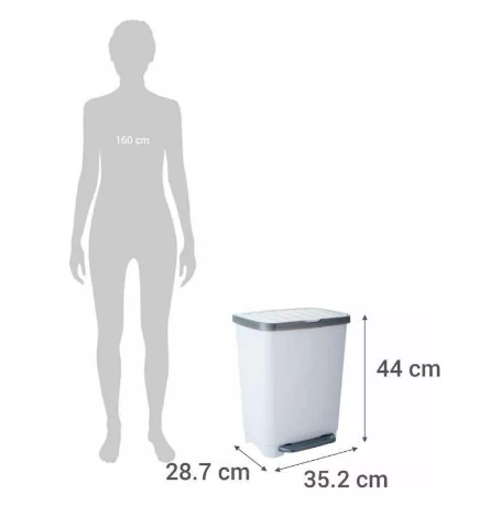 Basurero De Pedal 25 Litros - Blanco-2