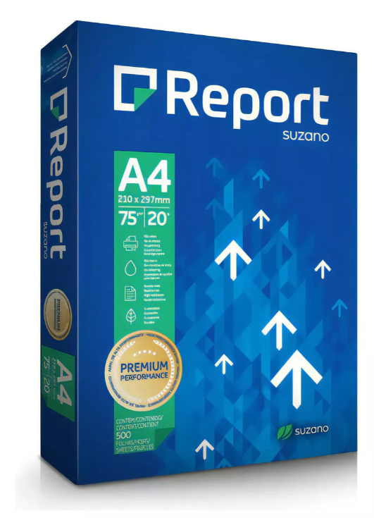 Resma De Papel Bond Sulfito A4 Report Premium 75g 500 Hojas-0