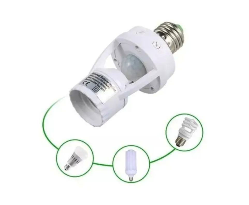 Soquete Sensor Movimiento Adaptador Ampolleta E27 + Garantia-0