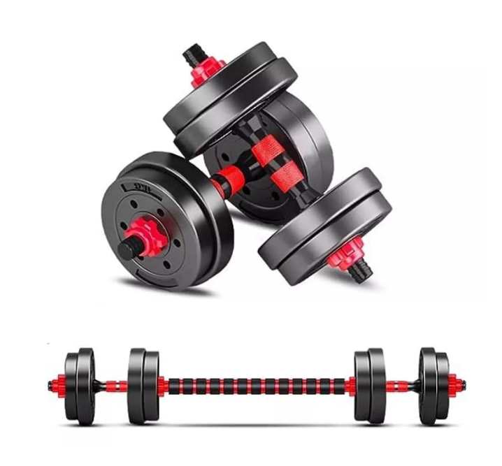 Set De Mancuernas Ajustable De 10kg Con Extensor De Pvc-0