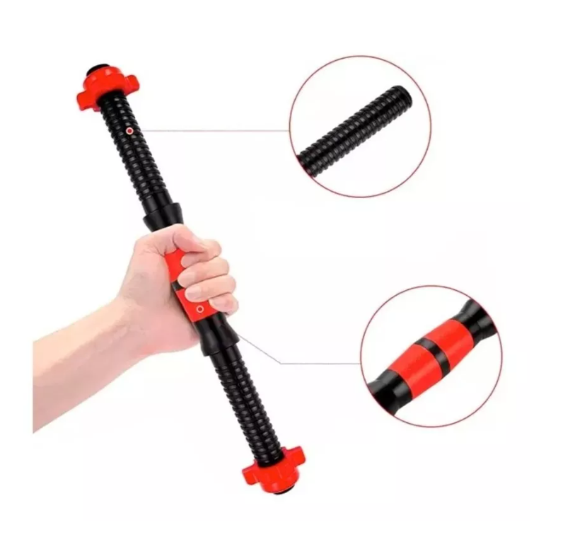 Set De Mancuernas Ajustable De 10kg Con Extensor De Pvc-2