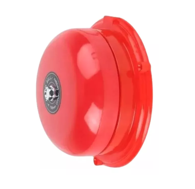 Timbre Campana Alarma 6p 220vac Metal Rojo Escuela Incendio-0