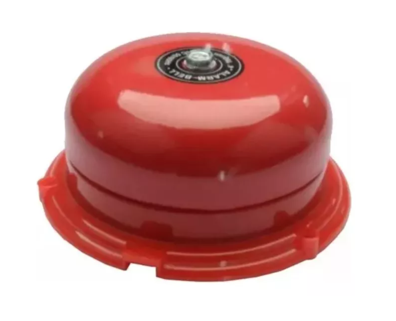 Timbre Campana Alarma 6p 220vac Metal Rojo Escuela Incendio-1