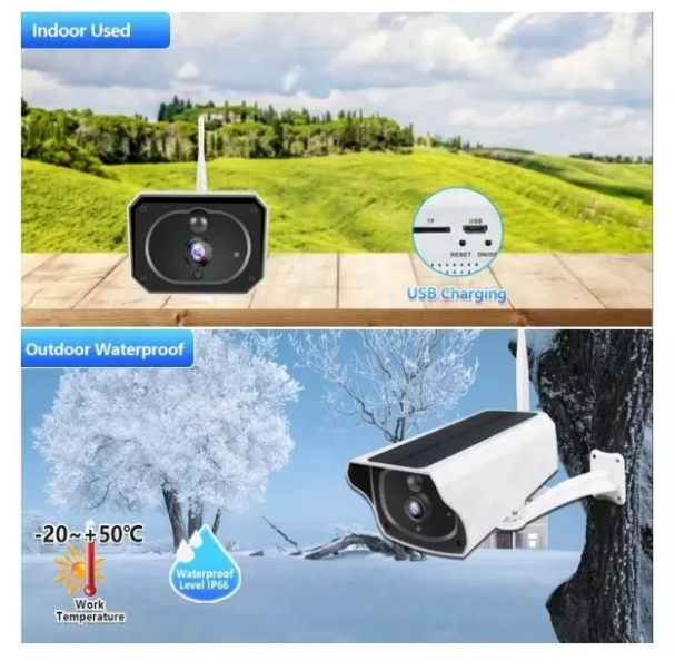 Cámara Exterior Solar Ip Wifi 1080p Full Hd + Bateria-2