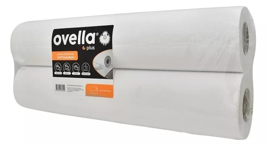 Sabanilla Blanca Papel Desechable Ovella – Pack 2×48 Mts-1