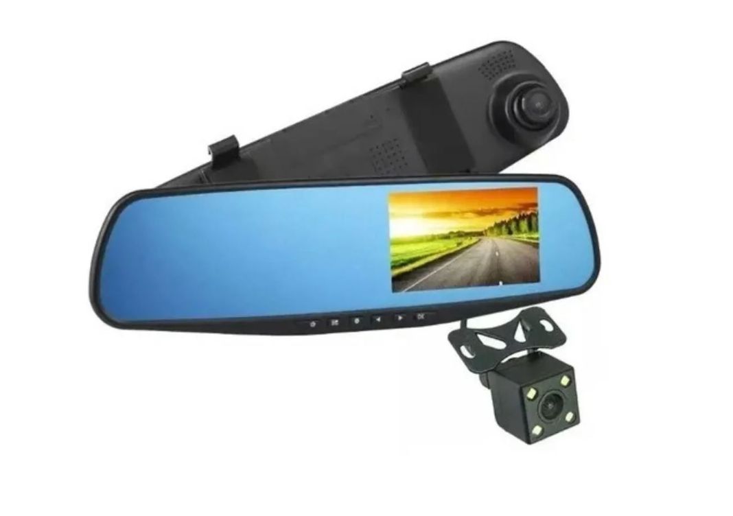 Espejo Retrovisor Con Camara Frontal + Camara Retroceso Hd-0