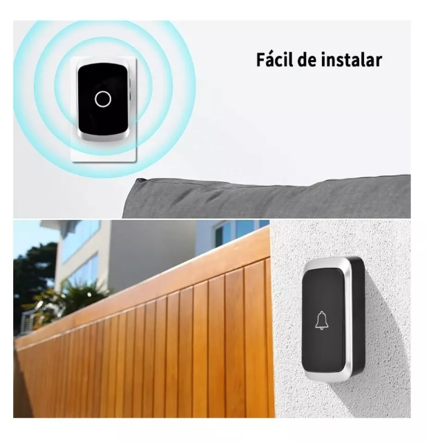 Timbre Inalámbrico Exterior Portátil Puertas Timbre Portero-1