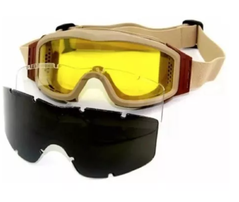 Antiparras Tacticos Airsoft Gafas Paintball 3mcs-0