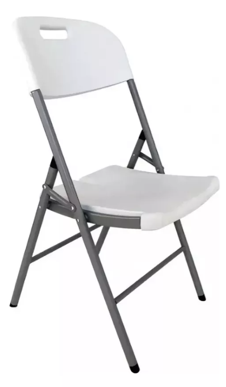 Silla Plegable Plastica Blanca 46x53x83cm-0