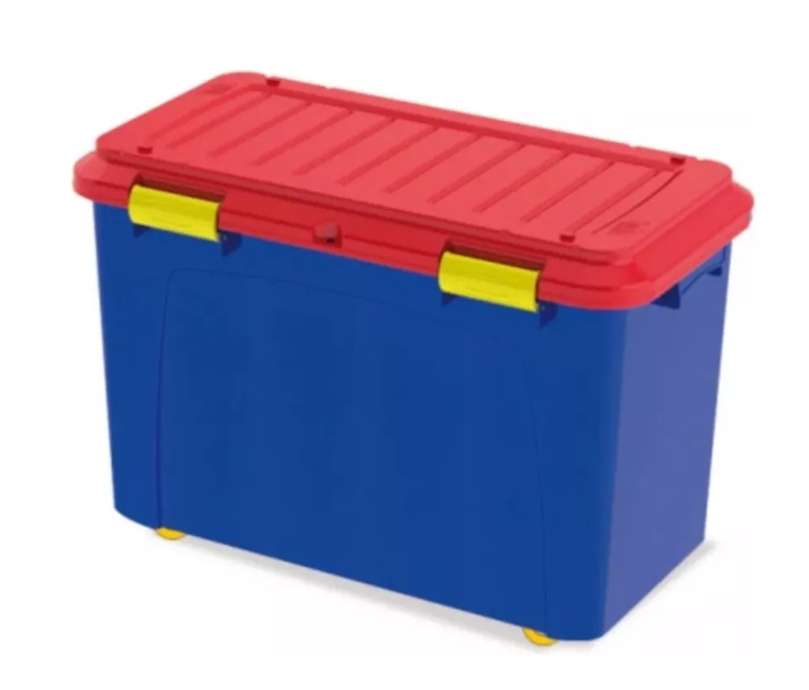 Baul Caja Almacenamiento Organizadora Megaforte 90l Ruedas-0