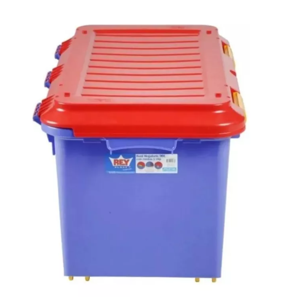 Baul Caja Almacenamiento Organizadora Megaforte 90l Ruedas-1