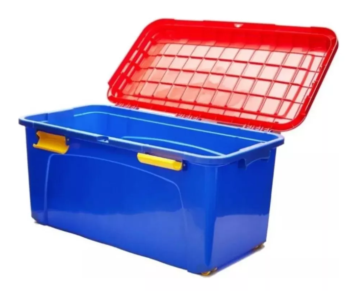 Baul Caja Almacenamiento Organizadora Megaforte 90l Ruedas-3